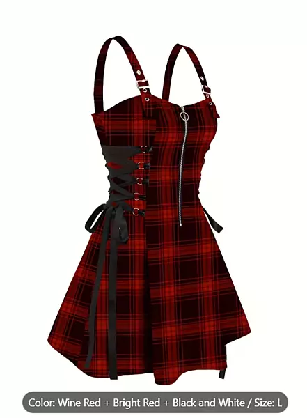 Gothic Plaid Dress