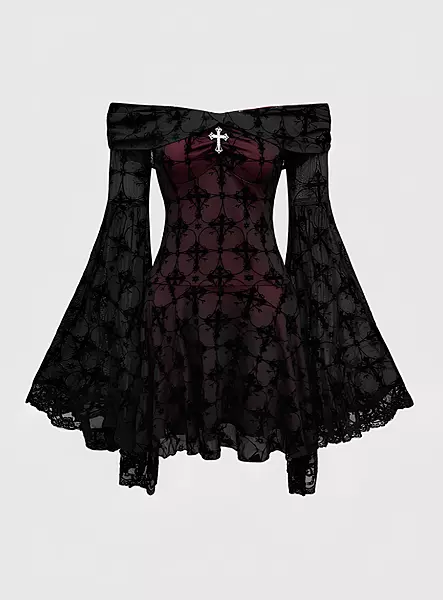 Gothic Strap Mini Dress