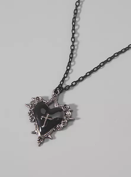 Gothic Thorn Rose Necklace
