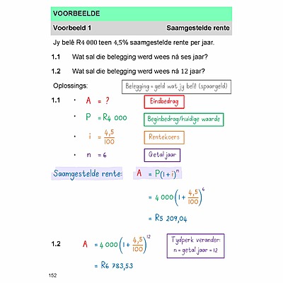 Grade 10 CAPS Maths Study Guide Afrikaans, trigonometry with examples