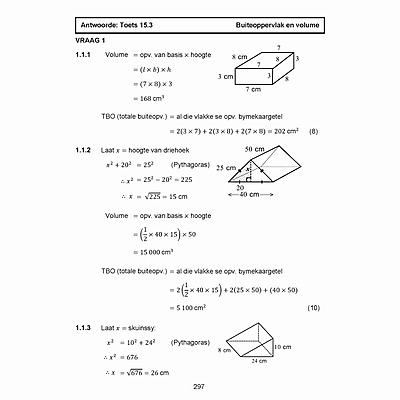 Grade 8 CAPS Maths Exam Book Afrikaans, probability and tree diagrams