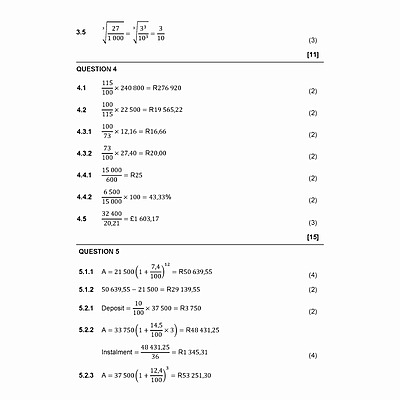 Grade 9 CAPS Maths Exam Book English, straight-line graphs