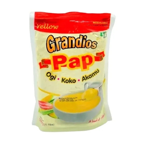10506     Grandios Ogi Pap (Yellow) Akam 500g X 20