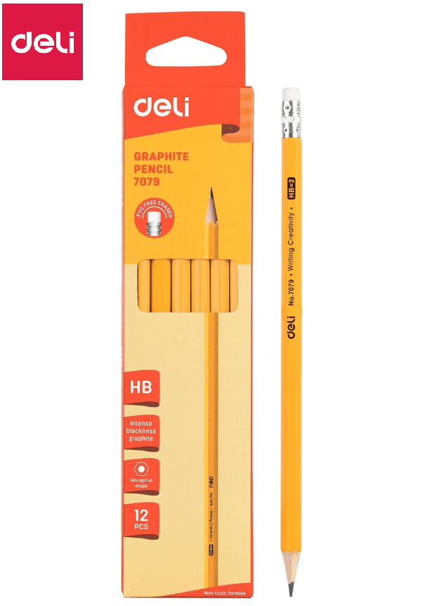 Deli Graphite Pencil HB Yellow
