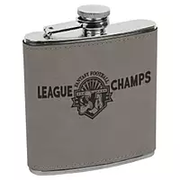6 oz Leatherette Wrapped Flask