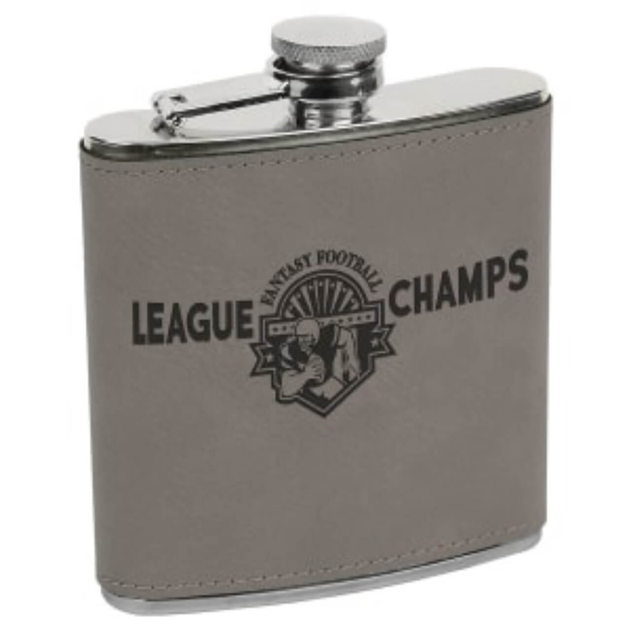 6 oz Leatherette Wrapped Flask