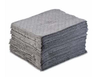 Universal Sorbent Pad, Heavyweight, Absorbs 20.5 gal, 15 in x 17 in, 100 Sheets
