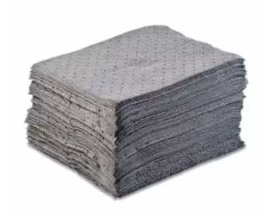 Universal Sorbent Pad, Heavyweight, Absorbs 20.5 gal, 15 in x 17 in, 100 Sheets