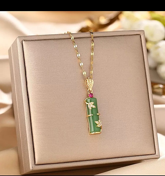 Jade Bamboo Necklace