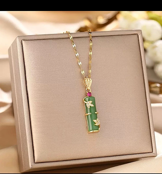Jade Bamboo Necklace