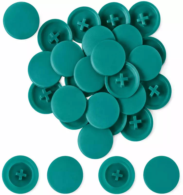 PVC Screw Caps | Green | Pack of 25