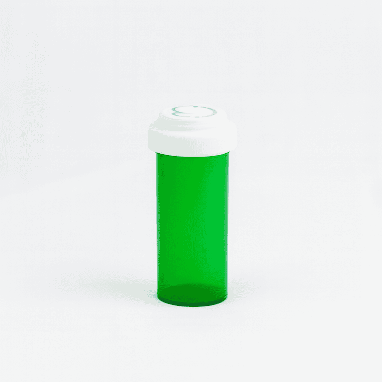 Green Reversible Vials with Vet Caps 16 Dram – 240 Vials/Case