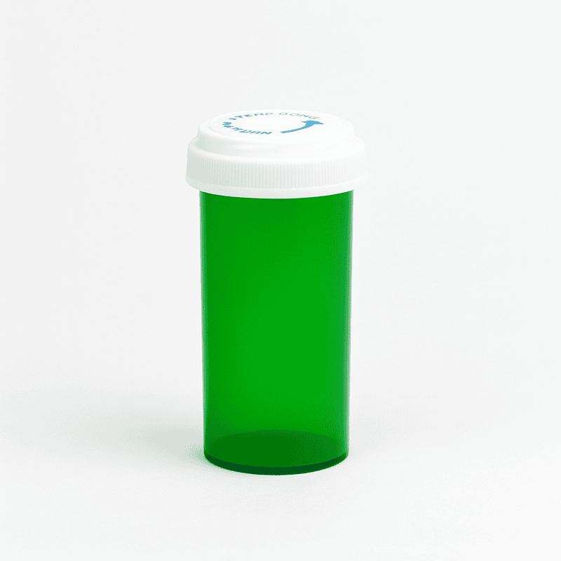 Green Reversible Vials with Vet Caps 30 Dram – 195 Vials/Case