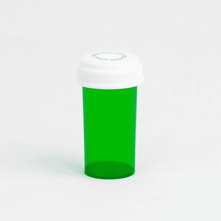 Green Reversible Vials with Vet Caps 8 Dram – 400 Vials/Case