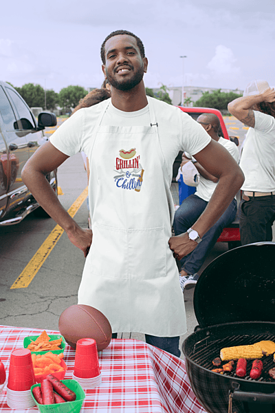 Grillin' & Chillin' Embroidered Apron