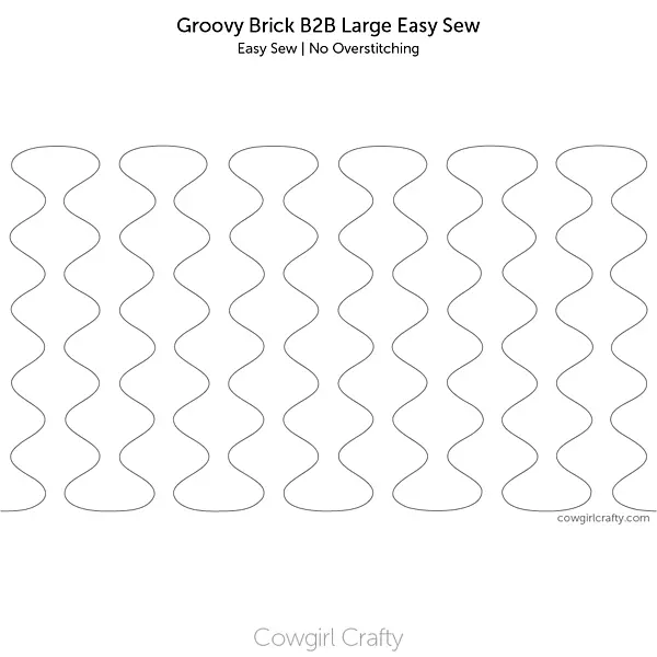 Groovy Brick Border-to-Border Large Easy Sew | Longarm Digital Quilting Pattern