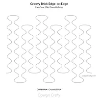 Groovy Brick Edge-to-Edge Easy Sew | Digital Longarm Quilting Pattern