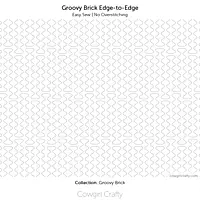 Groovy Brick Edge-to-Edge Easy Sew | Digital Longarm Quilting Pattern