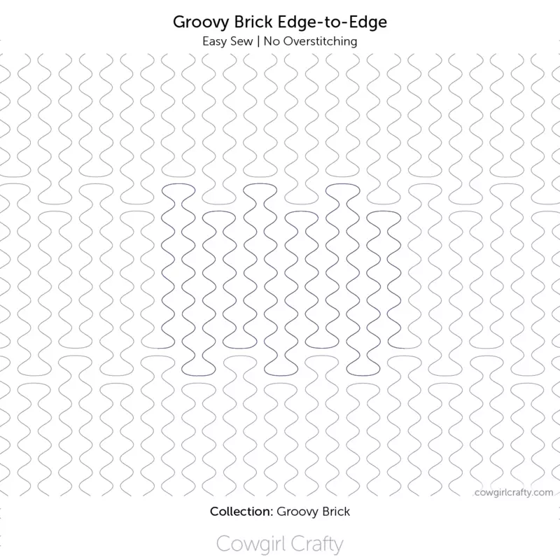 Groovy Brick Edge-to-Edge Easy Sew | Digital Longarm Quilting Pattern