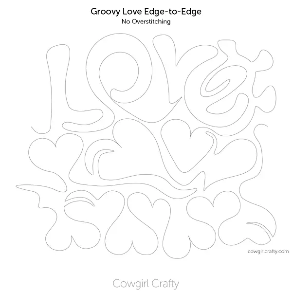 Groovy Love Edge-to-Edge | Longarm Digital Quilting Pattern