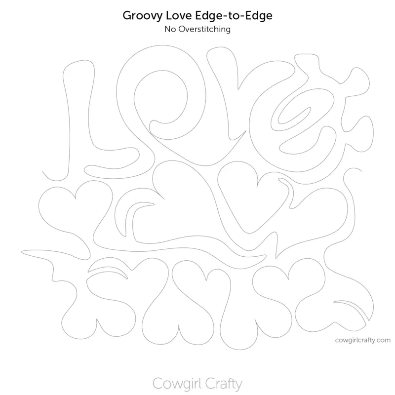 Groovy Love Edge-to-Edge | Longarm Digital Quilting Pattern
