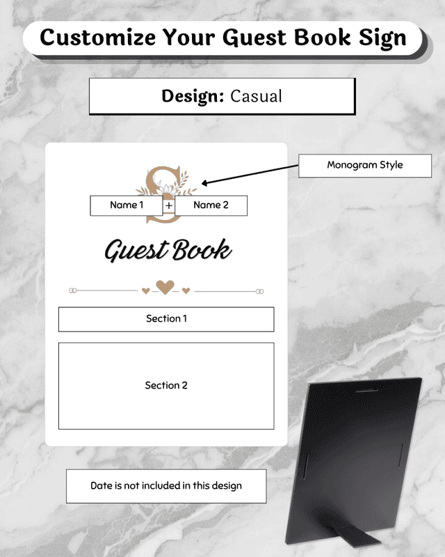Guest Book Easel - 8x10"