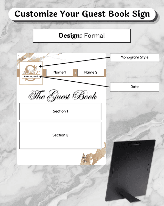 Guest Book Easel - 8x10"