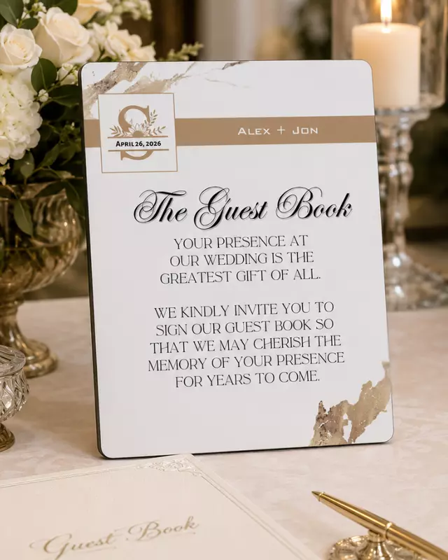 Knot Series Reception Easel Signs