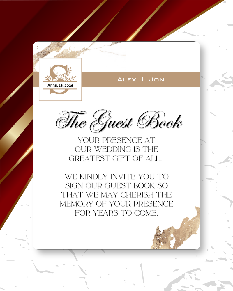 Knot Series Reception Easel Signs