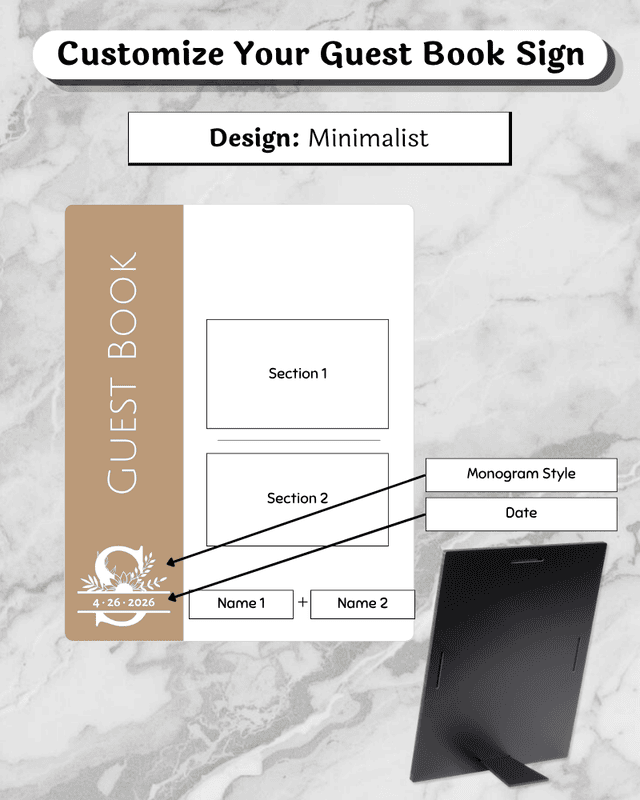 Guest Book Easel - 8x10"