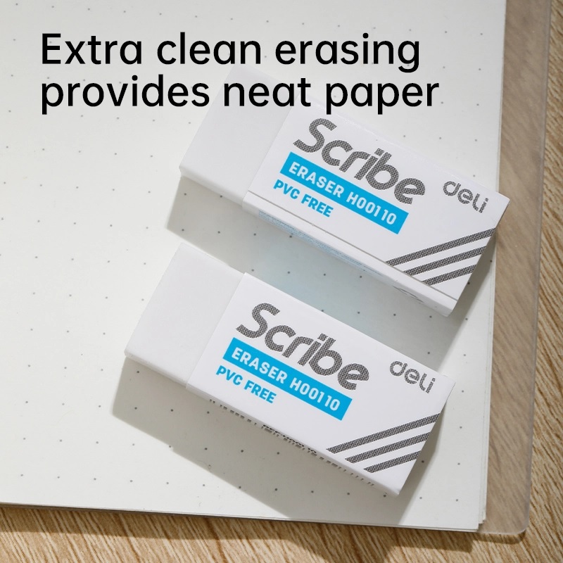 DELI H00110-MT PVC FREE WHITE ERASER 4/PKT