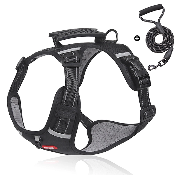 Adjustable No-Pull Reflective Dog Harness with Handle