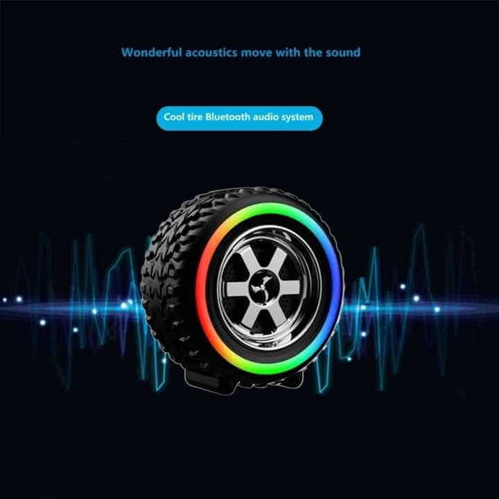 LED MP3 PORTABLE MINI WIRELESS TYRE SPEAKER