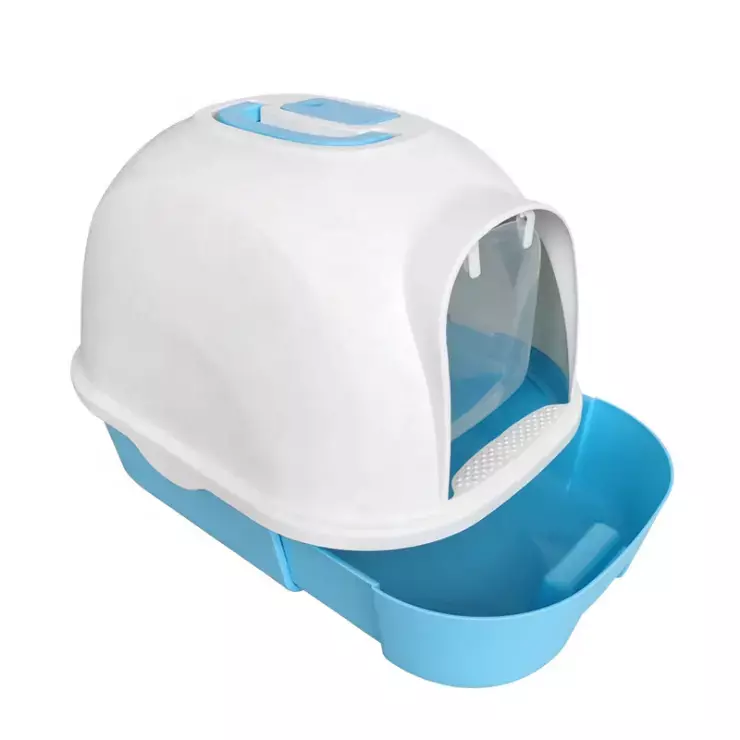 DomeShield Covered Cat Litter Box with Front Tray ( With Scoop )
