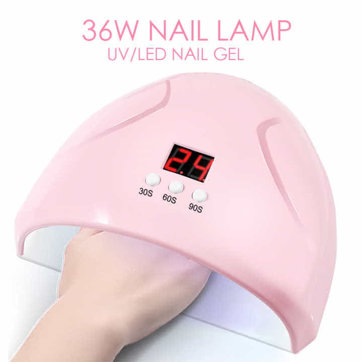 PORTABLE NAIL DRYER UV LED NAIL LAMP DRYING MACHINE WITH 30,60 90 MINUTES TIMER AND USB CABLE -36W