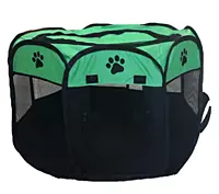 Portable Foldable Pet Playpen – Indoor & Outdoor Exercise Tent (Green)