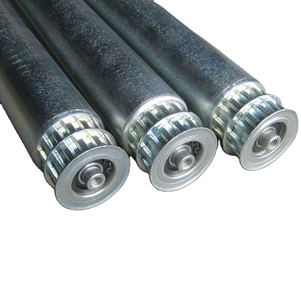 LineMaster LM-900 Gravity Conveyor Roller — Galvanized Steel, Spring Axle — 1.90" OD x 24" BF