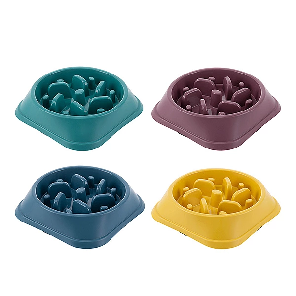 Large Slow Feeder Dog Bowl Anti Choking Pet Food Bow