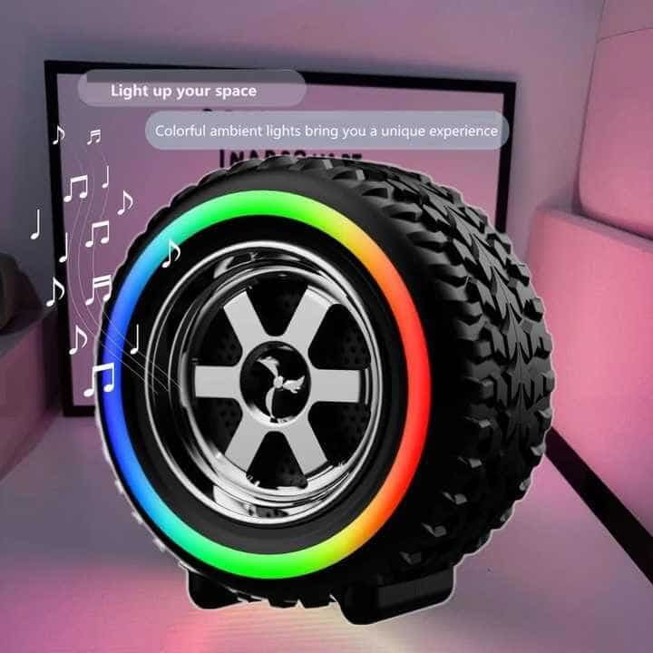 LED MP3 PORTABLE MINI WIRELESS TYRE SPEAKER