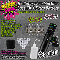 H2 Adjustable Stroke Length Wireless Tattoo Pen Base Kit H2 Adjustable Stroke Length Wireless Tattoo Pen Base Kit