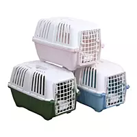 Compact Ventilated Pet Transport Box with Top Handle