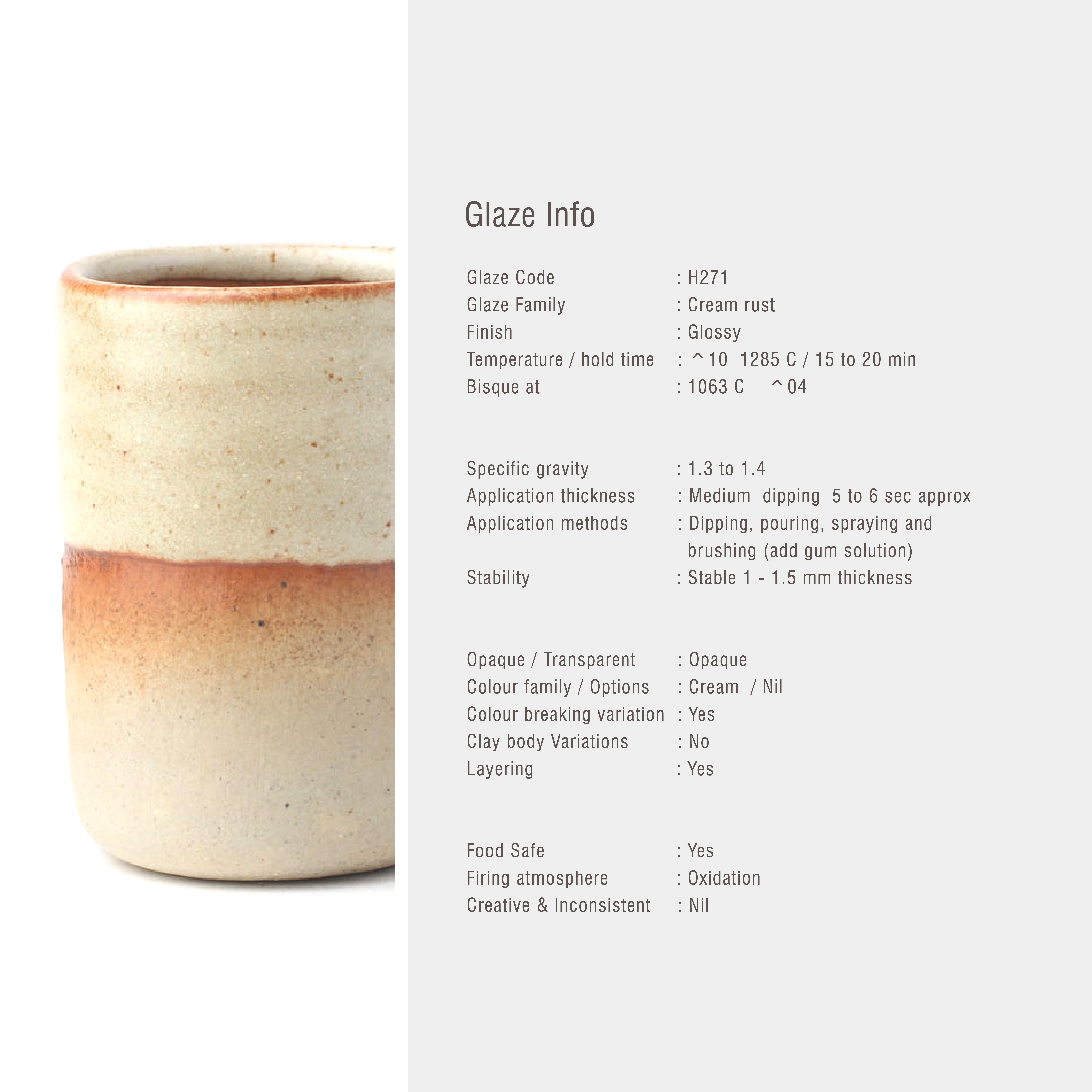 Sara High Fire Cream Rust H271