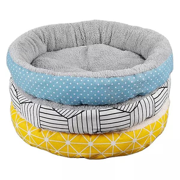 Soft Round Plush Pet Bed – Cozy Cushion