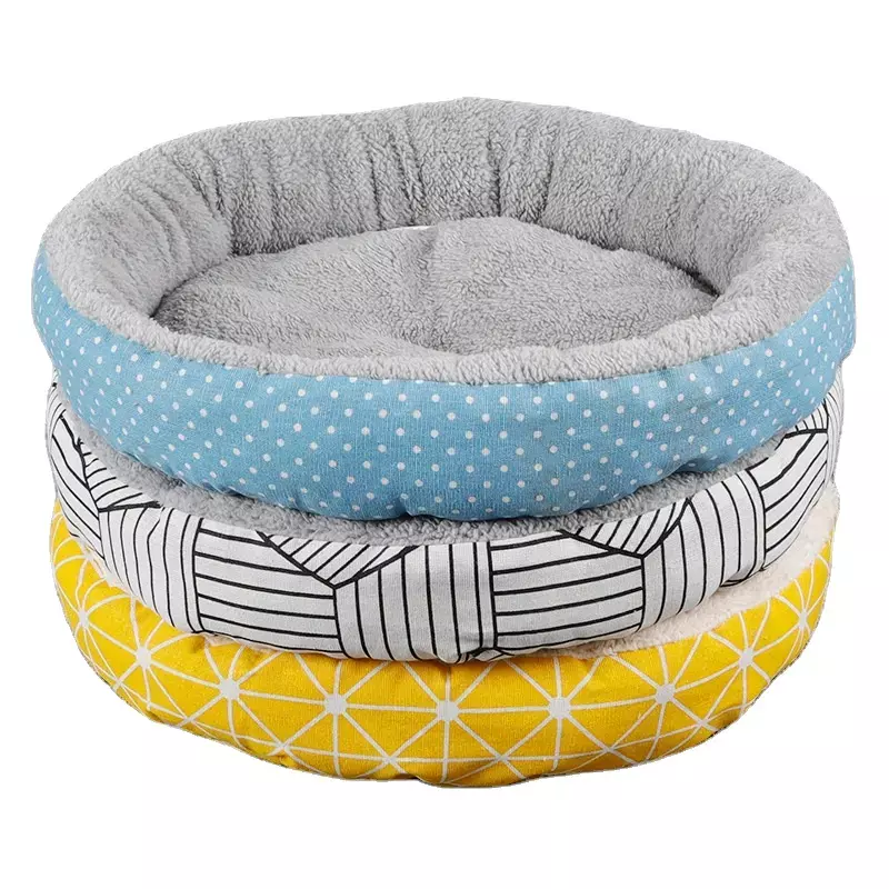 Soft Round Plush Pet Bed – Cozy Cushion