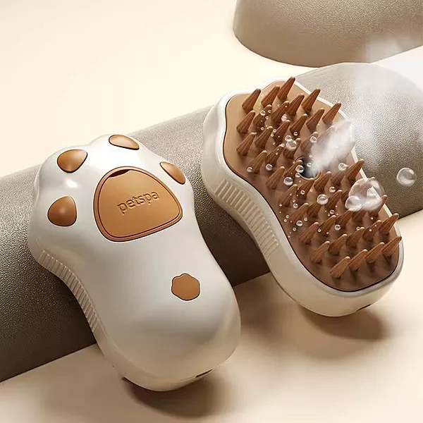 Steam Pet Grooming Brush – Self-Cleaning Massage Deshedding Brush