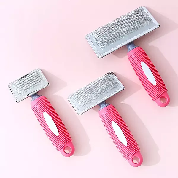 Professional Slicker Pet Brush – Fine Pin Deshedding Grooming Tool - 12 Cm
