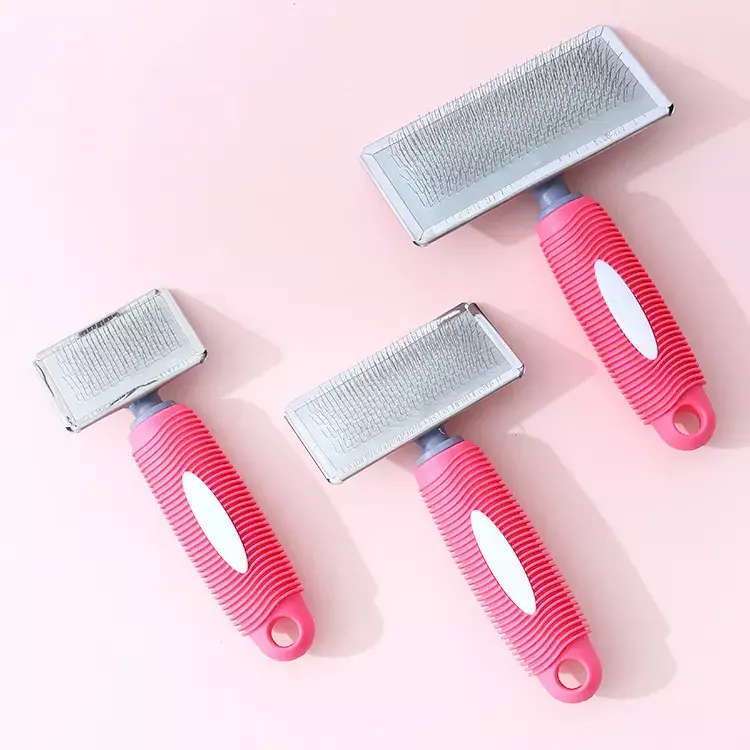 Professional Slicker Pet Brush – Fine Pin Deshedding Grooming Tool - 12 Cm