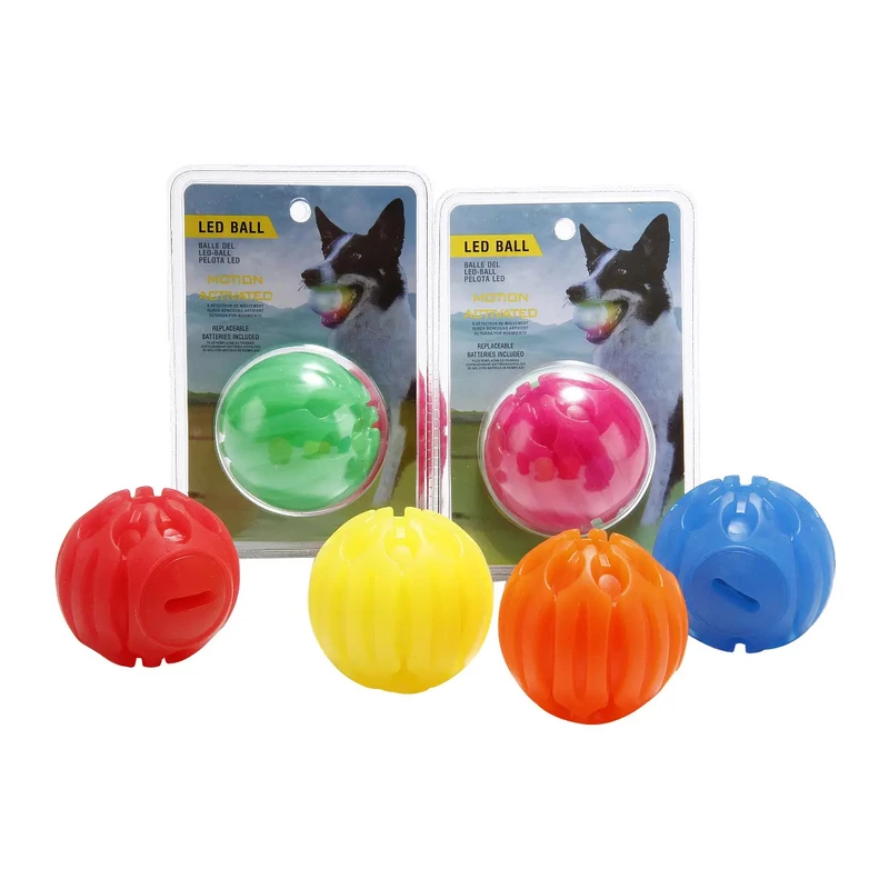 Motion Activated LED Dog Ball – Rechargeable Flashing Pet Toy