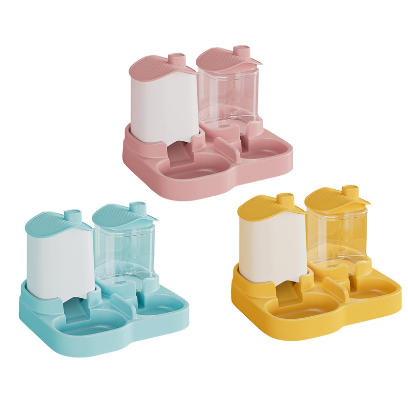 Cabin Style Automatic Pet Feeder and Water Dispenser Integrated