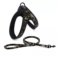 Camo Dog Harness & Leash Set – Padded No-Pull Vest